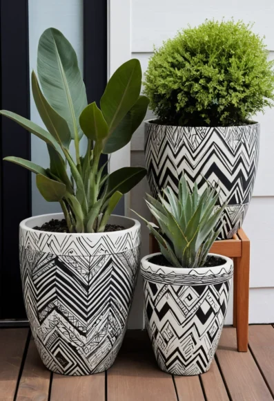Bold Patterned Pots