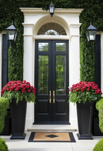 Symmetrical Tall Planters