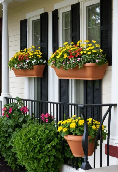 Window Box Style Flower Pots