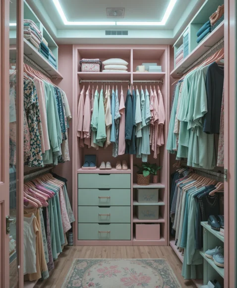 Pink and Green Dorm