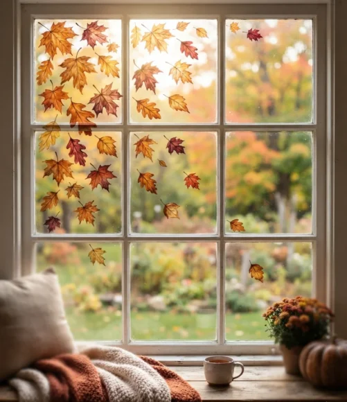 Fall Window Painting Ideas