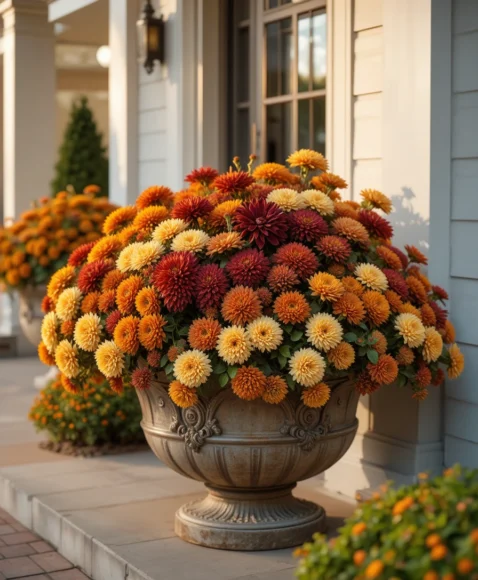 Fall Planters for Front Porches