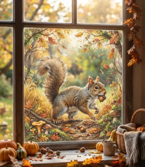 Fall Window Painting Ideas