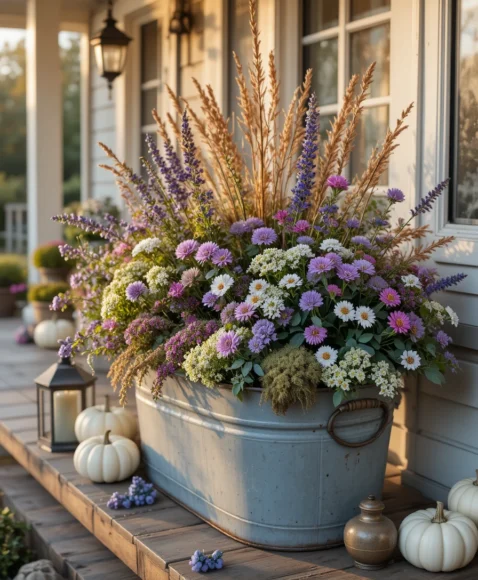 Fall Planters for Front Porches