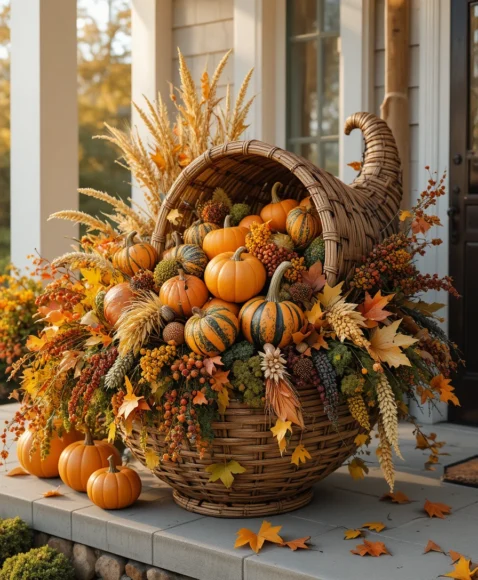 Fall Planters for Front Porches