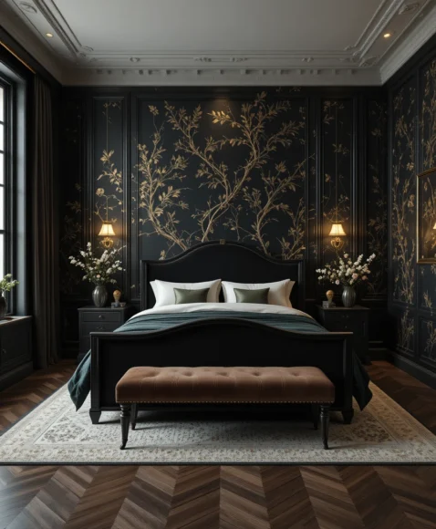 Black Nouveau Bedroom