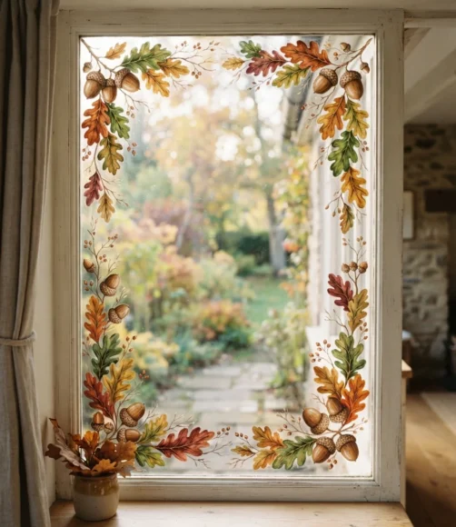 Fall Window Painting Ideas