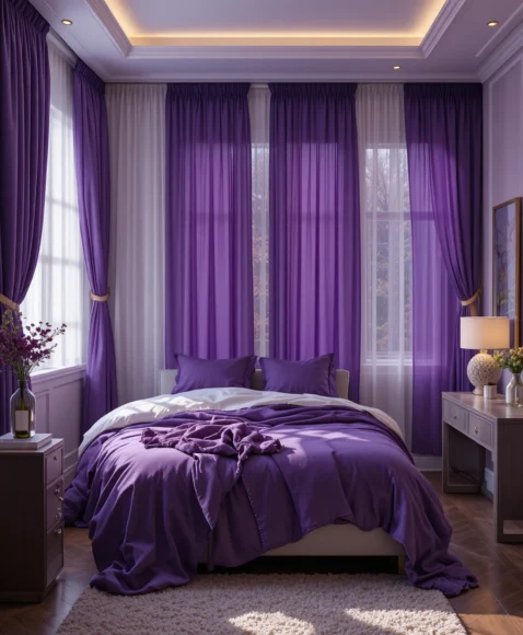 Purple Dorm Room