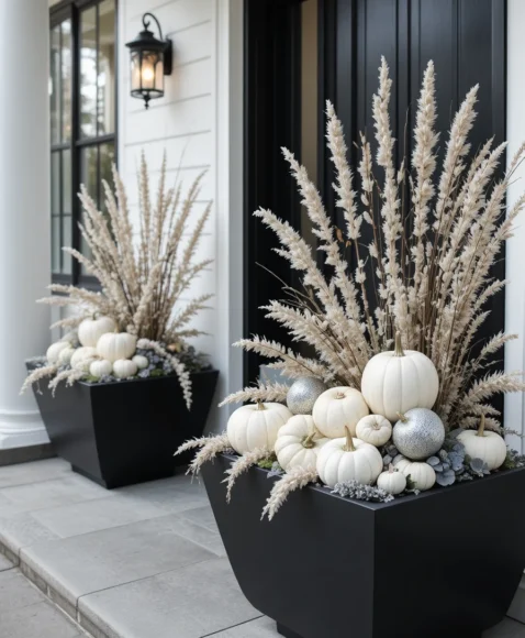 Fall Planters for Front Porches