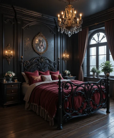 Black Nouveau Bedroom