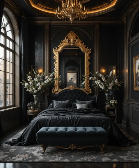 Black Nouveau Bedroom