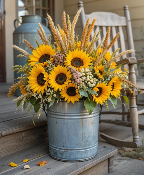 Fall Planters for Front Porches
