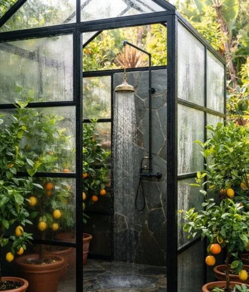 Greenhouse Glass Shower