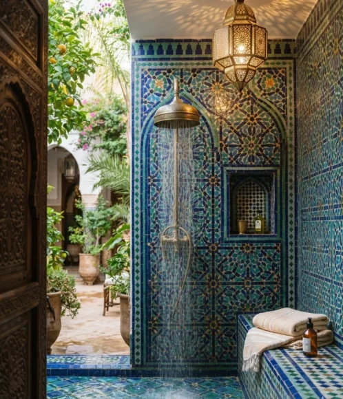 Moroccan-Inspired Shower