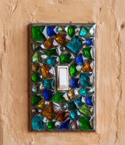 Mosaic Glass Gem Switch Cover
