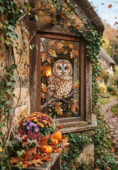 Fall Window Painting Ideas