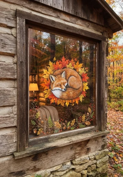 Fall Window Painting Ideas