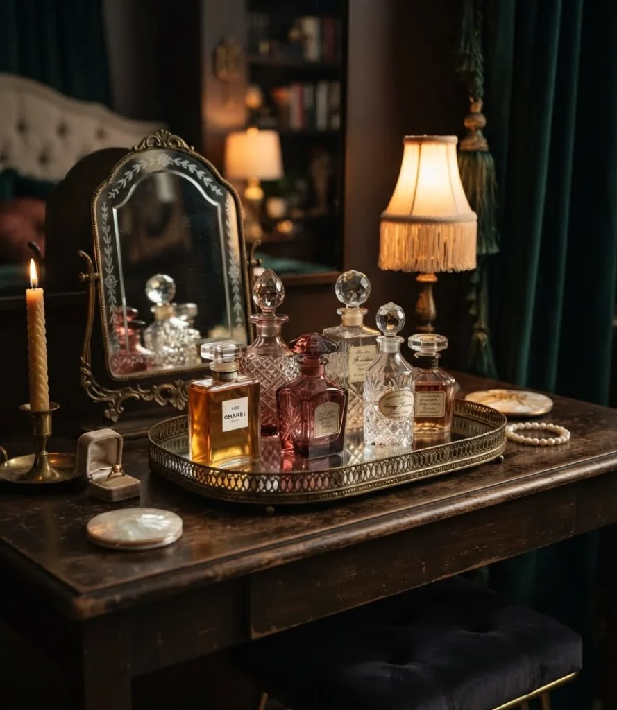 Antique Perfume Tray Vanity Vignette
