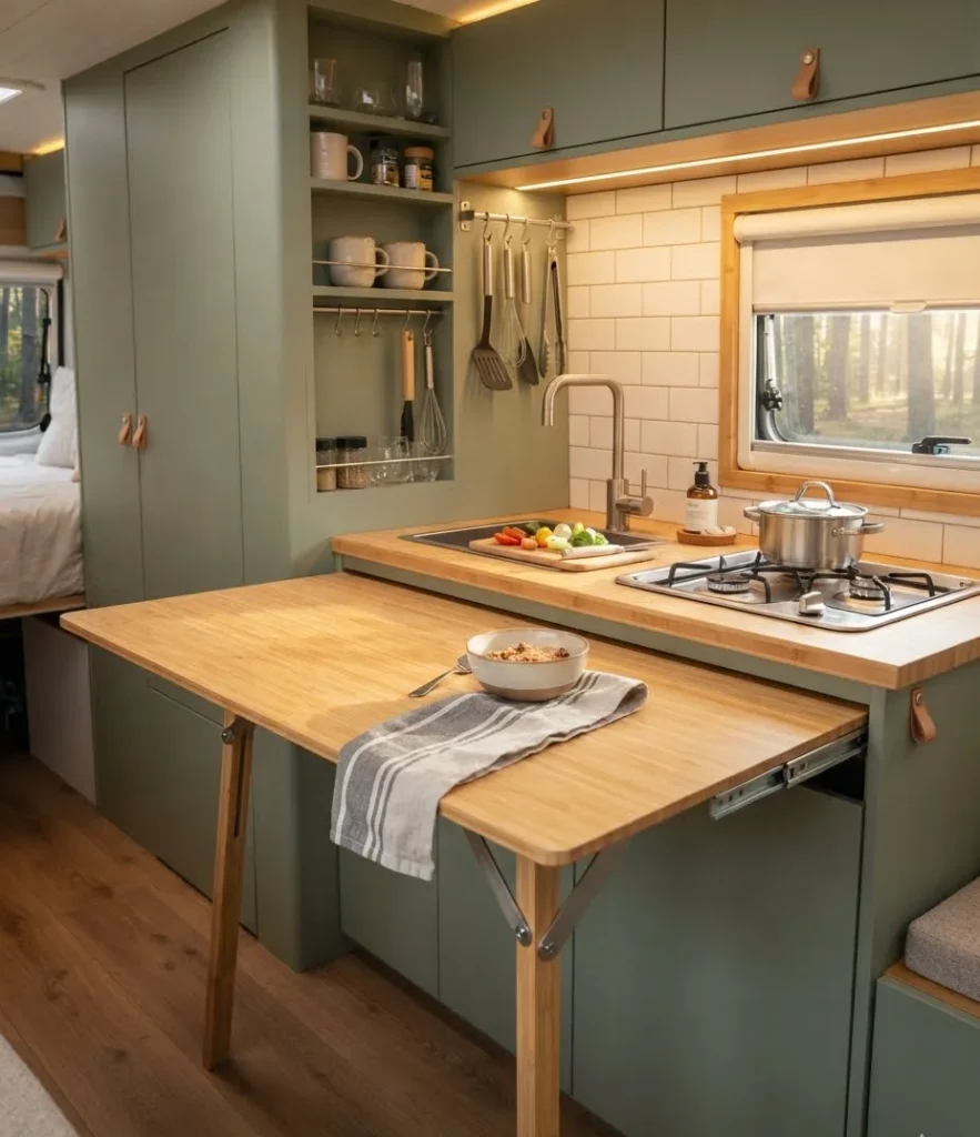 Bamboo Folding Counter Extension