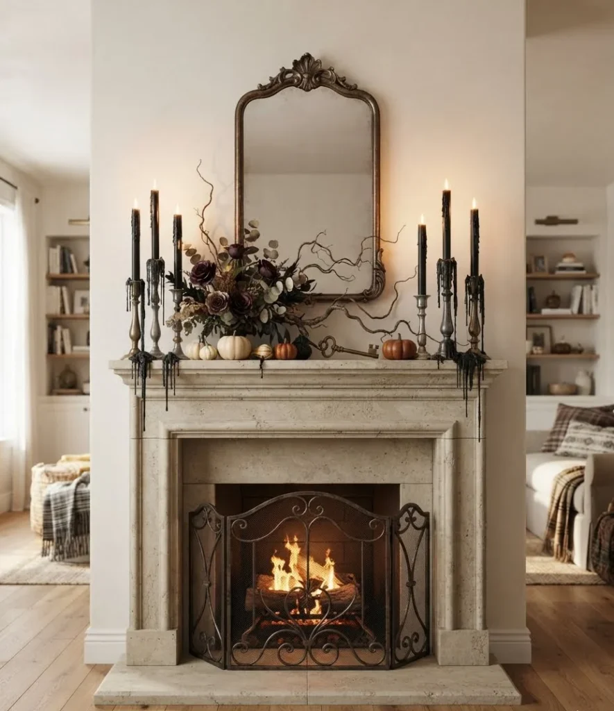 Black Wax Drip Candlesticks