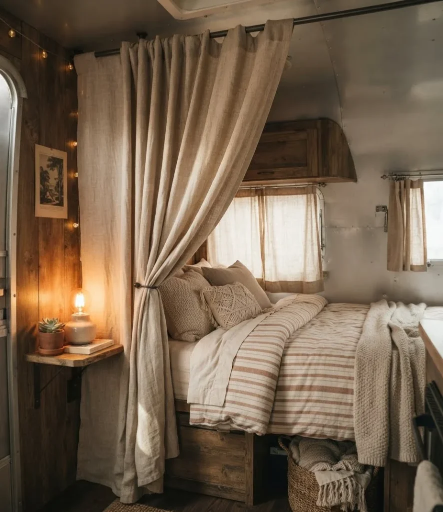 Blackout Linen Drop Curtains for the Bedroom Nook