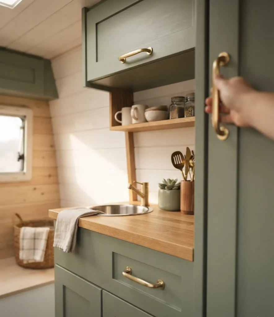 Brass Cabinet Hardware Swap