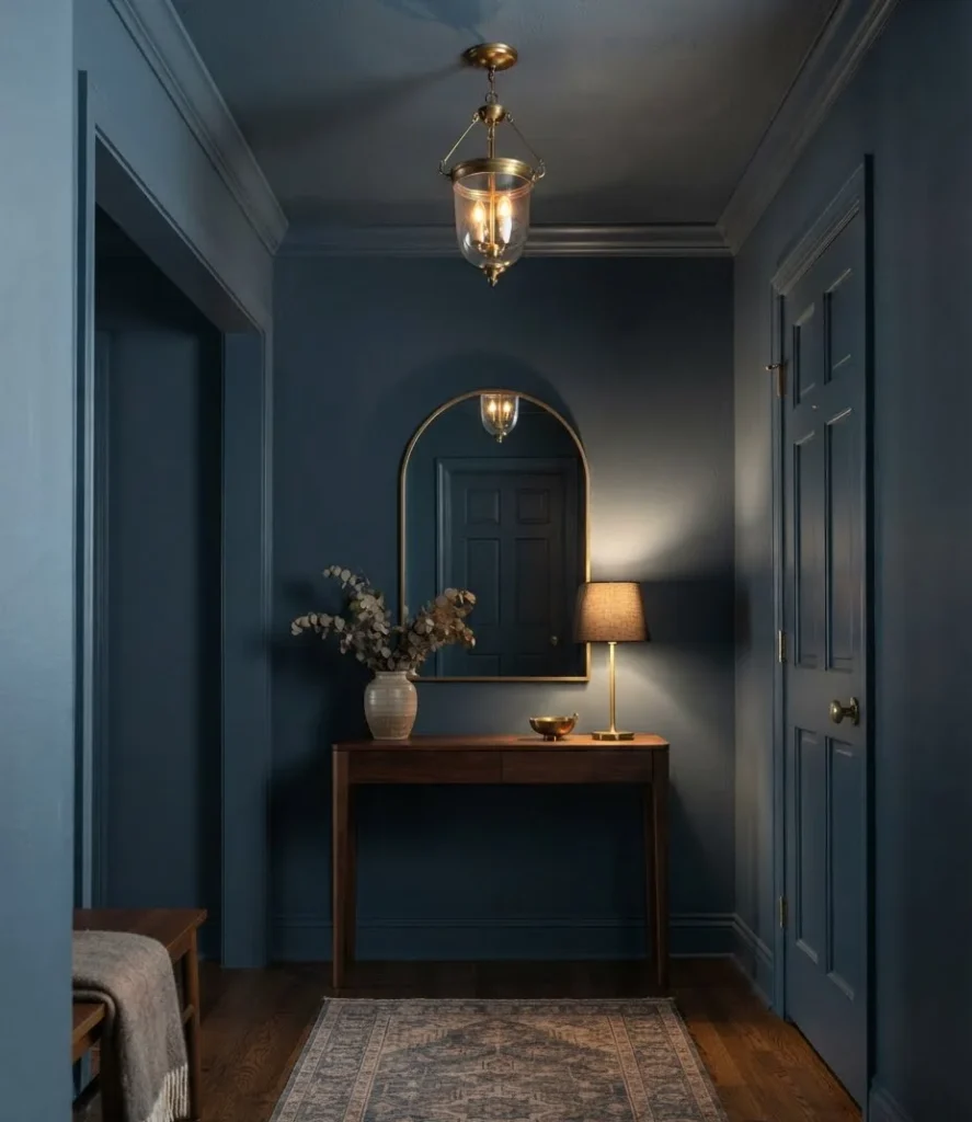 Ceiling-Drenched Slate Blue Entry