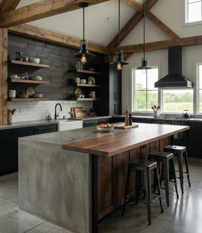 22 Barndominium Kitchen Ideas That Actually Fill a Vaulted Ceiling