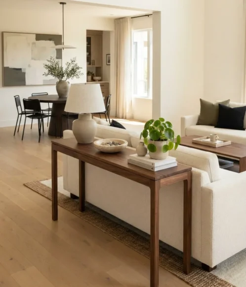 Console Table Behind the Sofa