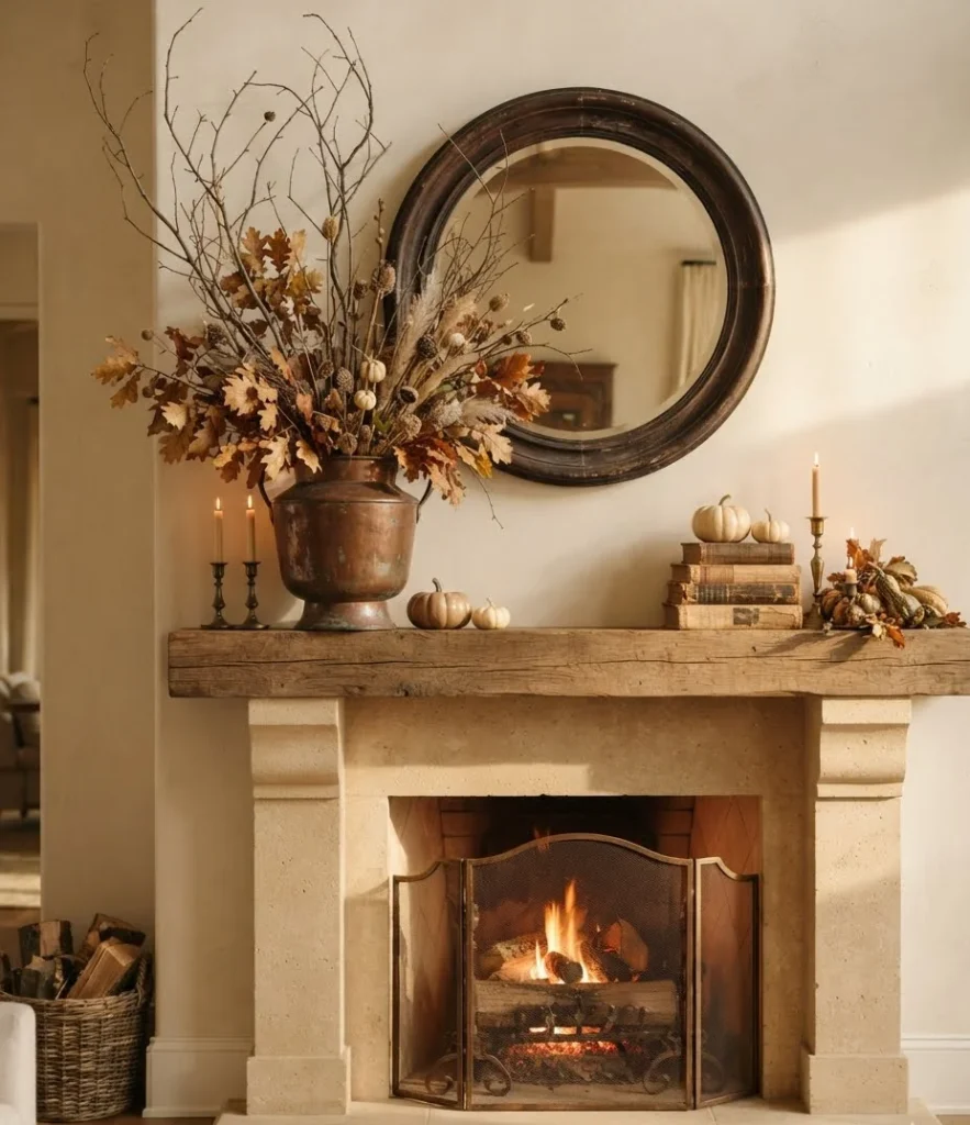 Copper Urn with Dried Branches