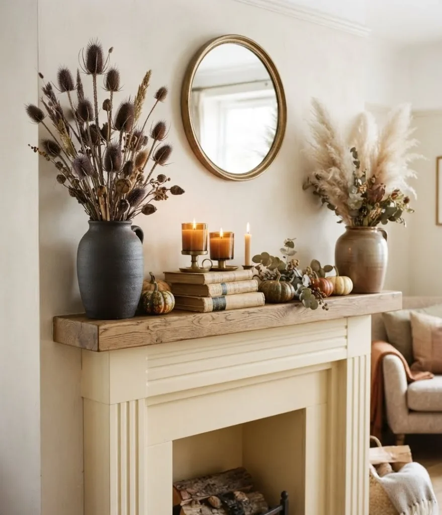 Dried Thistle and Pampas Vase Duo
