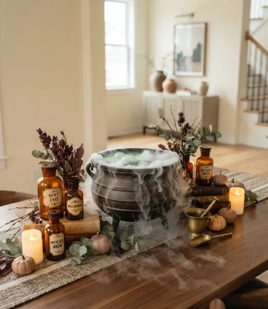 Dry Ice Cauldron Centerpiece