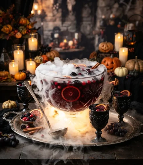 Dry Ice Punch Bowl Centerpiece