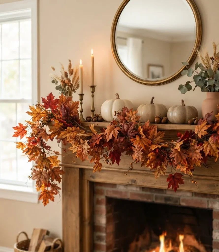 Faux Maple Leaf Garland for Longevity