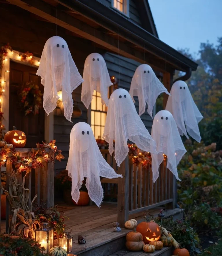 Floating Cheesecloth Ghost Balloons