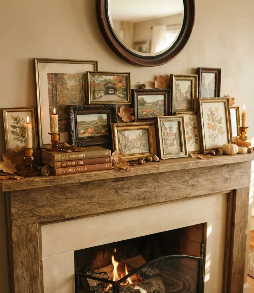 Framed Vintage Postcard Collection