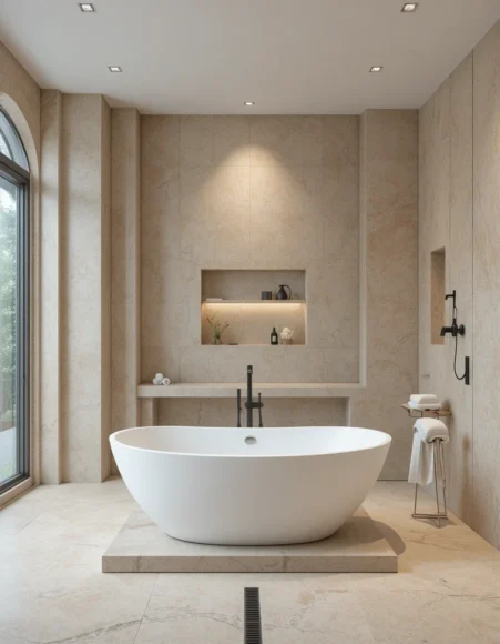 Freestanding Tub-to-Shower Wet Room Combo