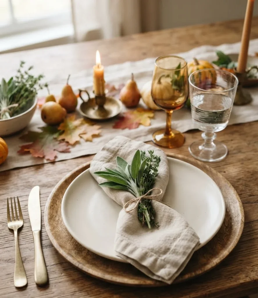 Fresh Herb Napkin Accents
