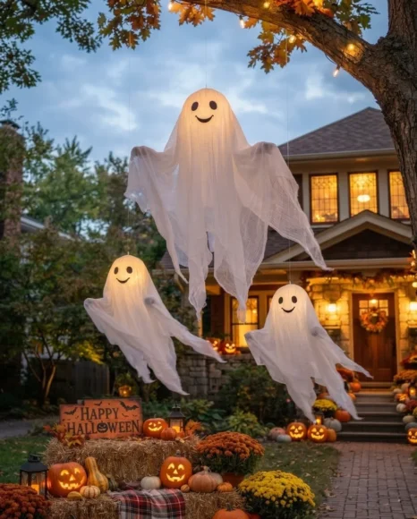 Friendly Floating Ghost Yard Trio