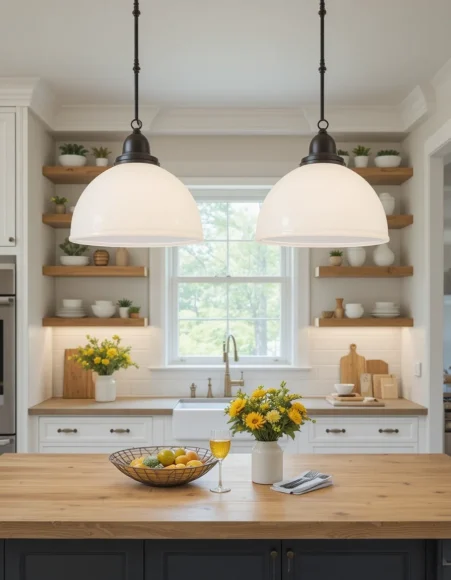 Frosted Milk Glass Dome Duo