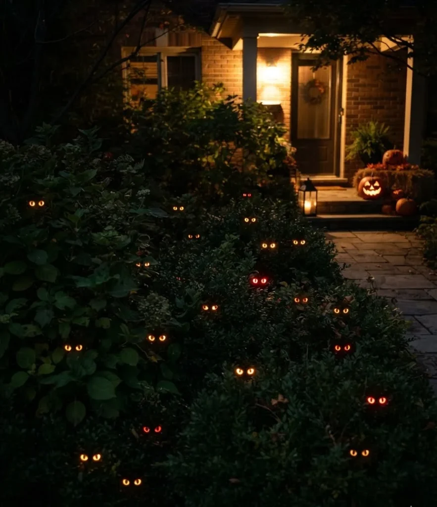 Glowing LED Eyes in the Bushes