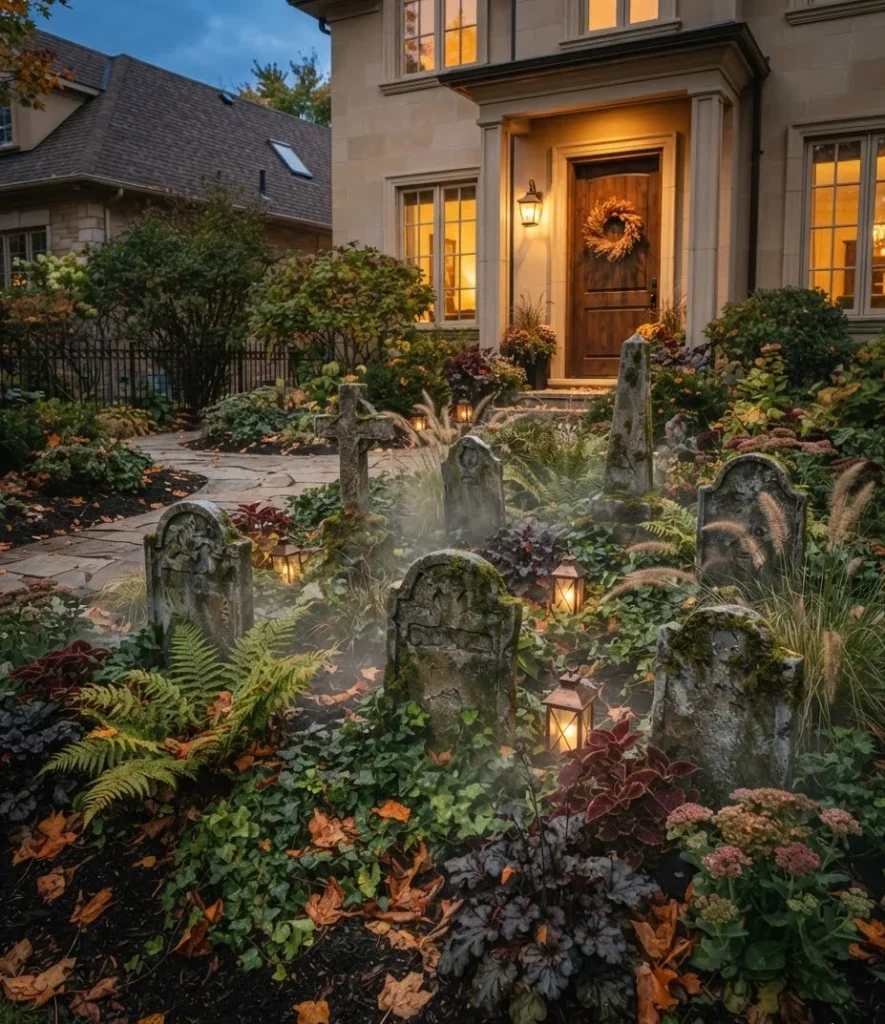 Graveyard Tombstone Planter Bed