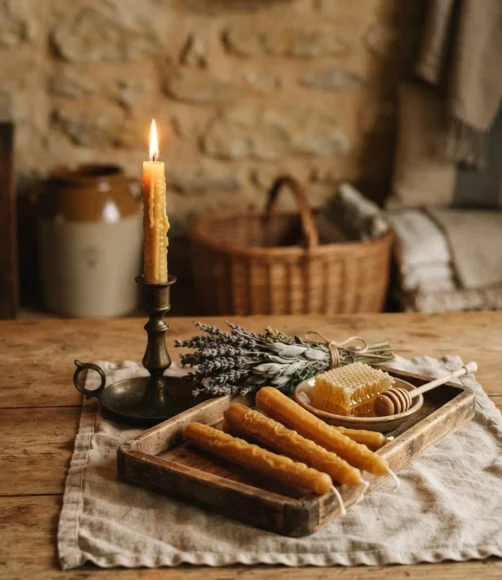 Hand-Dipped Beeswax Candles