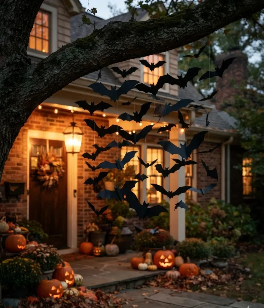 Hanging Bat Silhouette Cluster