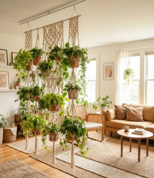 Hanging Macrame Plant Screen