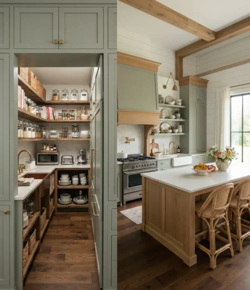 Hidden Walk-Through Butler's Scullery Pantry