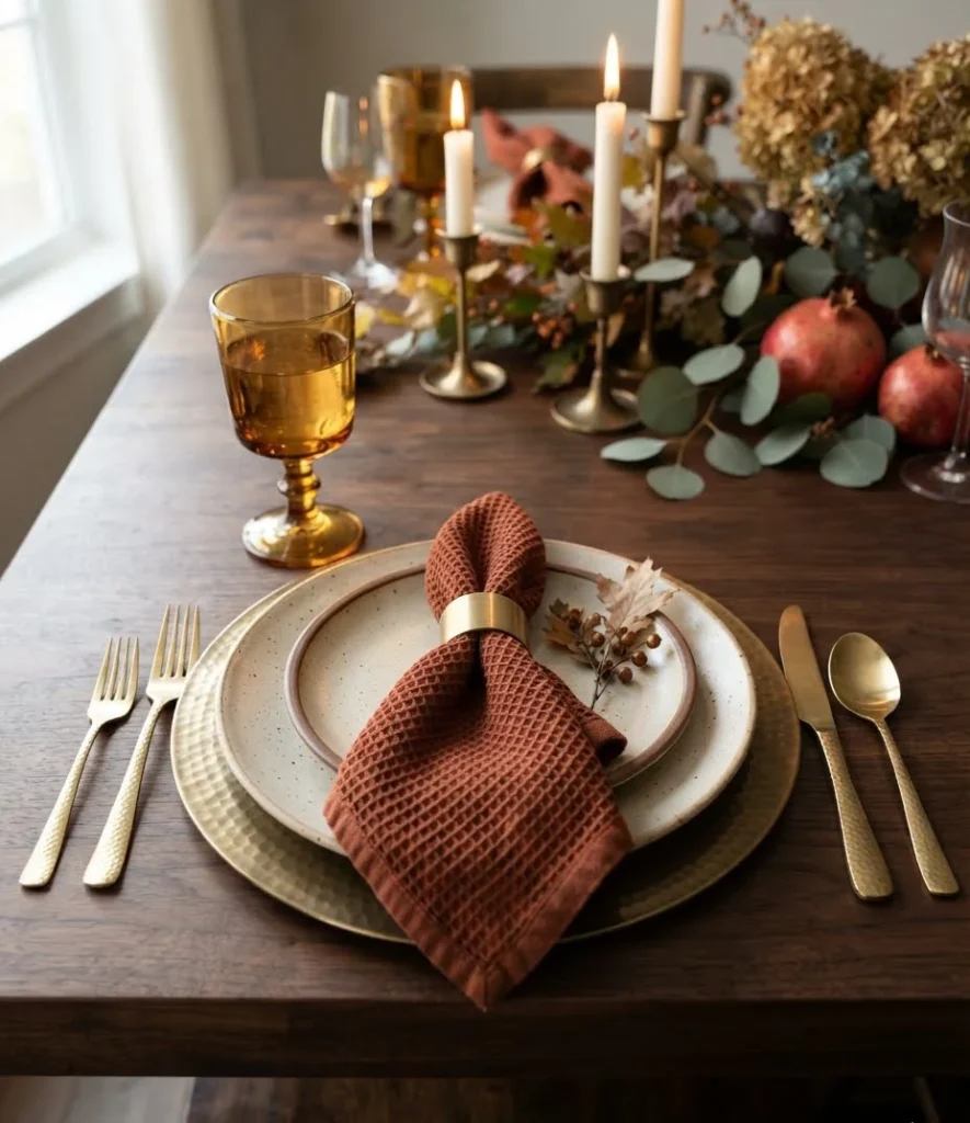 Layered Charger Plates & Textured Napkins