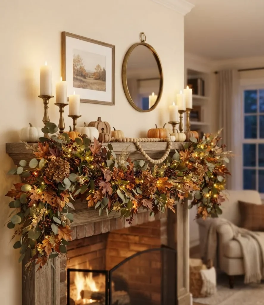 Layered Garland with Fairy Lights Woven In