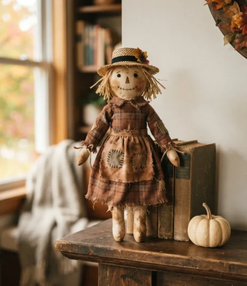 Mini Etagere Scarecrow Doll for the Mantel