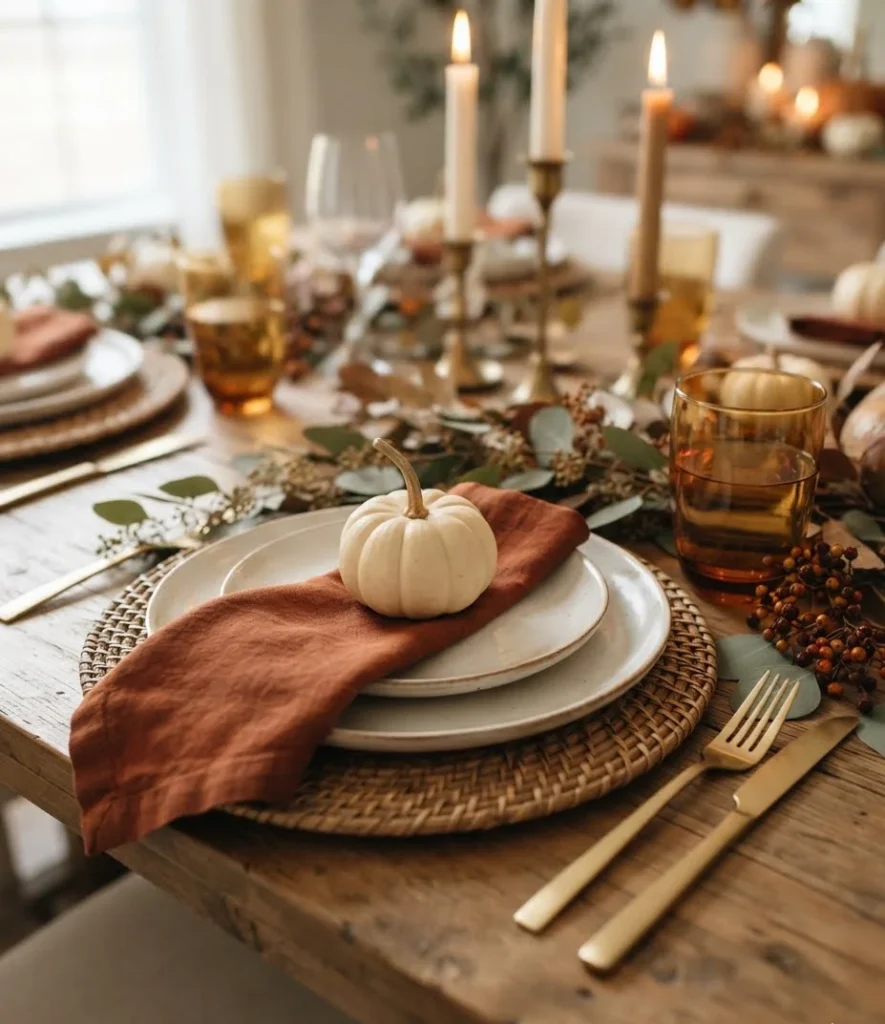 Mini Pumpkin Place Settings